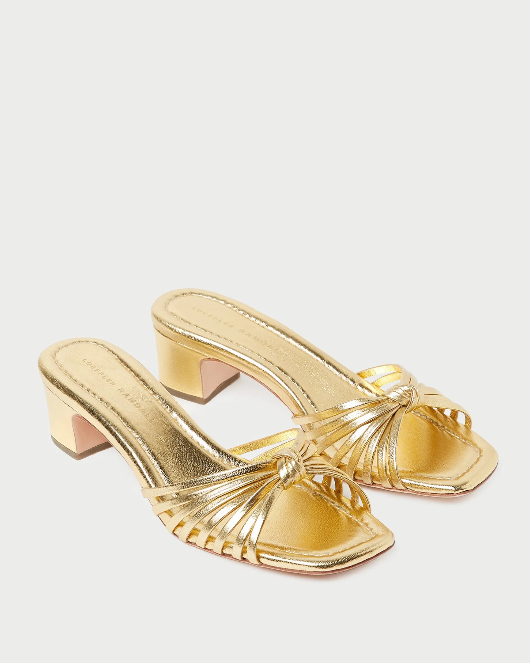 Hazel Pink Leather Knot Mule