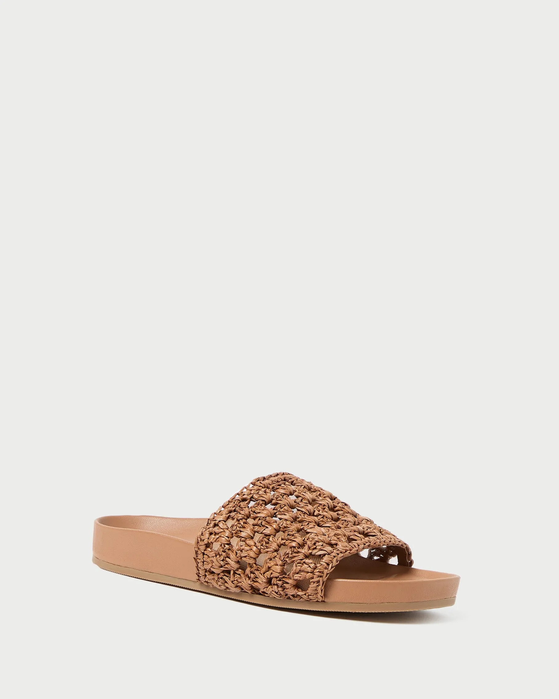 Henri Brown Crochet Leather Sandal