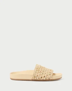 Henri Brown Crochet Leather Sandal