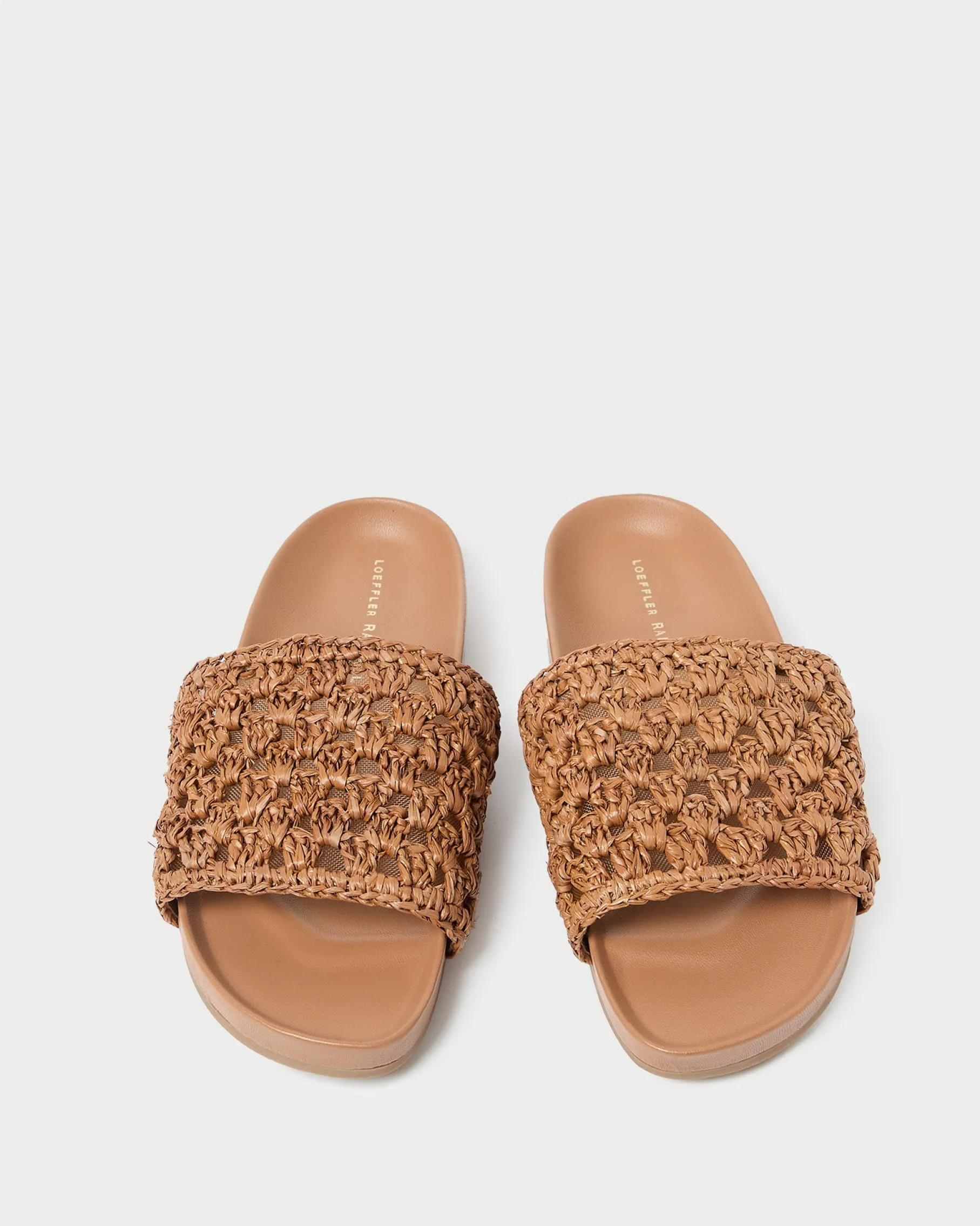 Henri Brown Crochet Leather Sandal