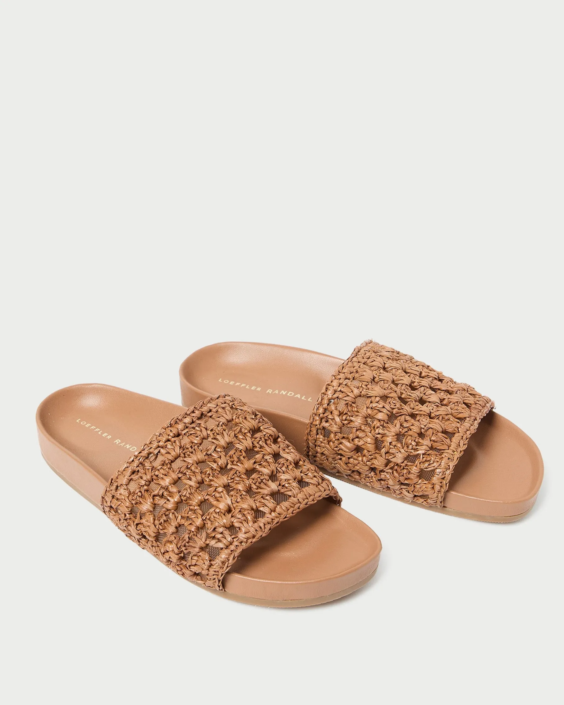 Henri Brown Crochet Leather Sandal