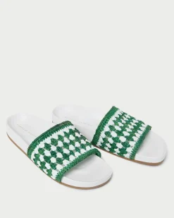 Henri Brown Crochet Leather Sandal