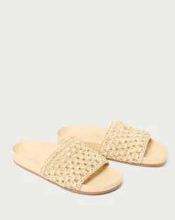 Henri Natural Crochet Leather Sandal