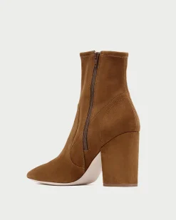 Isla Black Suede Slim Ankle Bootie