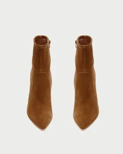 Isla Cacao Suede Slim Ankle Bootie