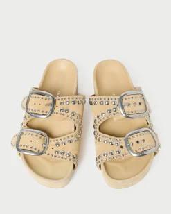 Jack Saffron Suede Studded Sandal
