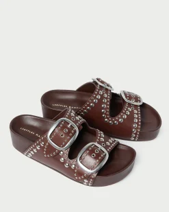 Jack Saffron Suede Studded Sandal