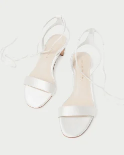 Jackie Cream Mid-Heel Sandal