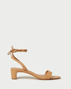 Jackie Cream Mid-Heel Sandal