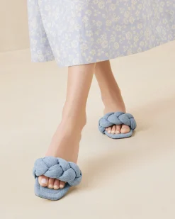 Joanna Blue Denim Braided Sandal