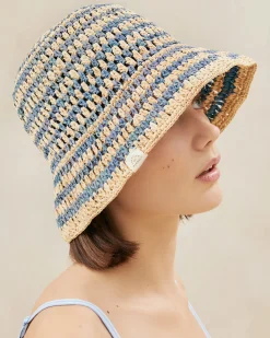 Jocelyn Blue/Natural Bucket Hat