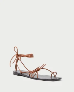 Jude Timber Leather Flat Sandal