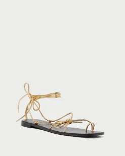 Jude Timber Leather Flat Sandal