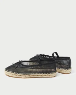 Kayla Black Mesh Ballet Espadrille