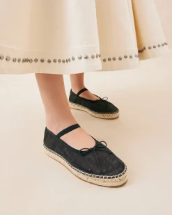 Kayla Caramel Mesh Ballet Espadrille