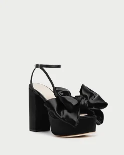 Kiki Red Satin Platform Sandal