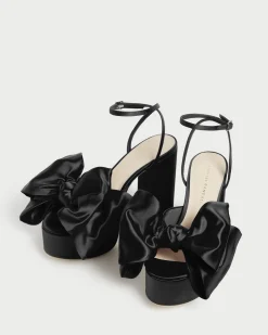 Kiki Red Satin Platform Sandal