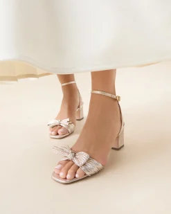 Kimora Pearl Pleated Bow Heel