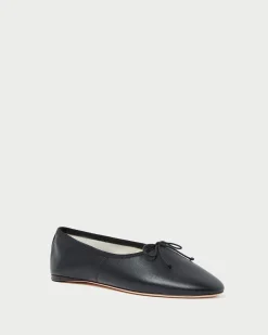Landon Black Leather Ballet Flat