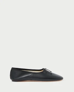 Landon Black Leather Ballet Flat