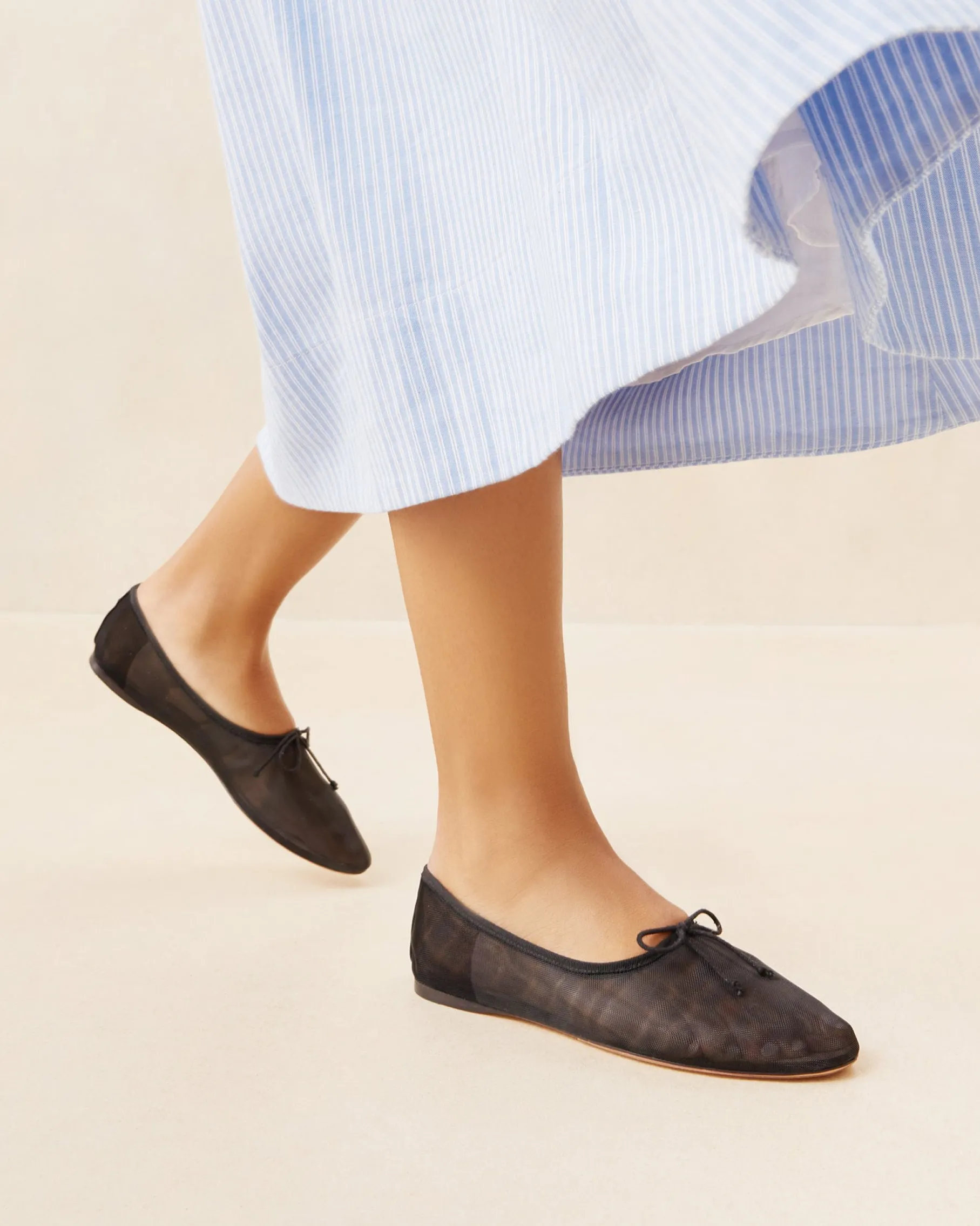 Landon Black Leather Ballet Flat