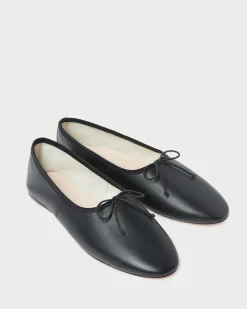 Landon Black Leather Ballet Flat