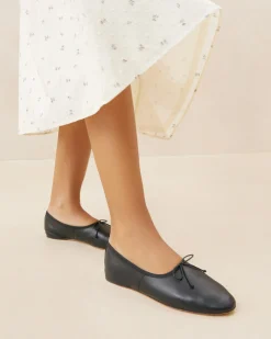 Landon Black Leather Ballet Flat
