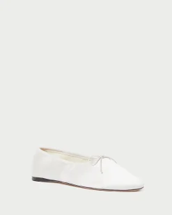 Landon Cream Satin Ballet Flat