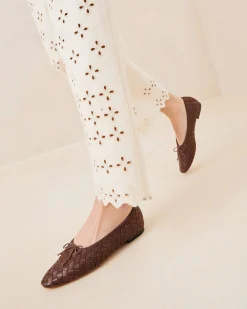 Landry Chocolate Woven Ballet Flat
