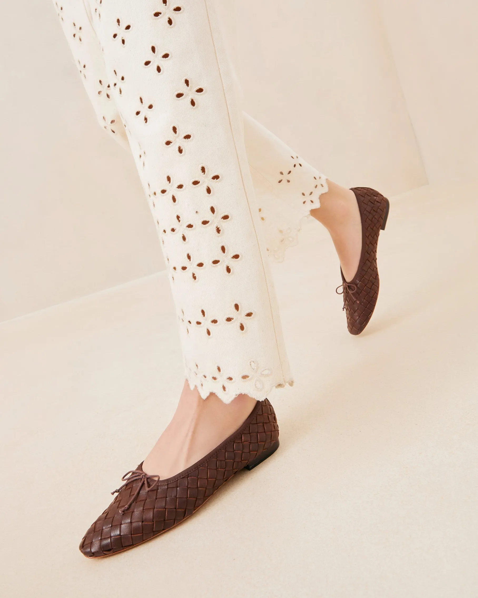 Landry Honey Woven Ballet Flat