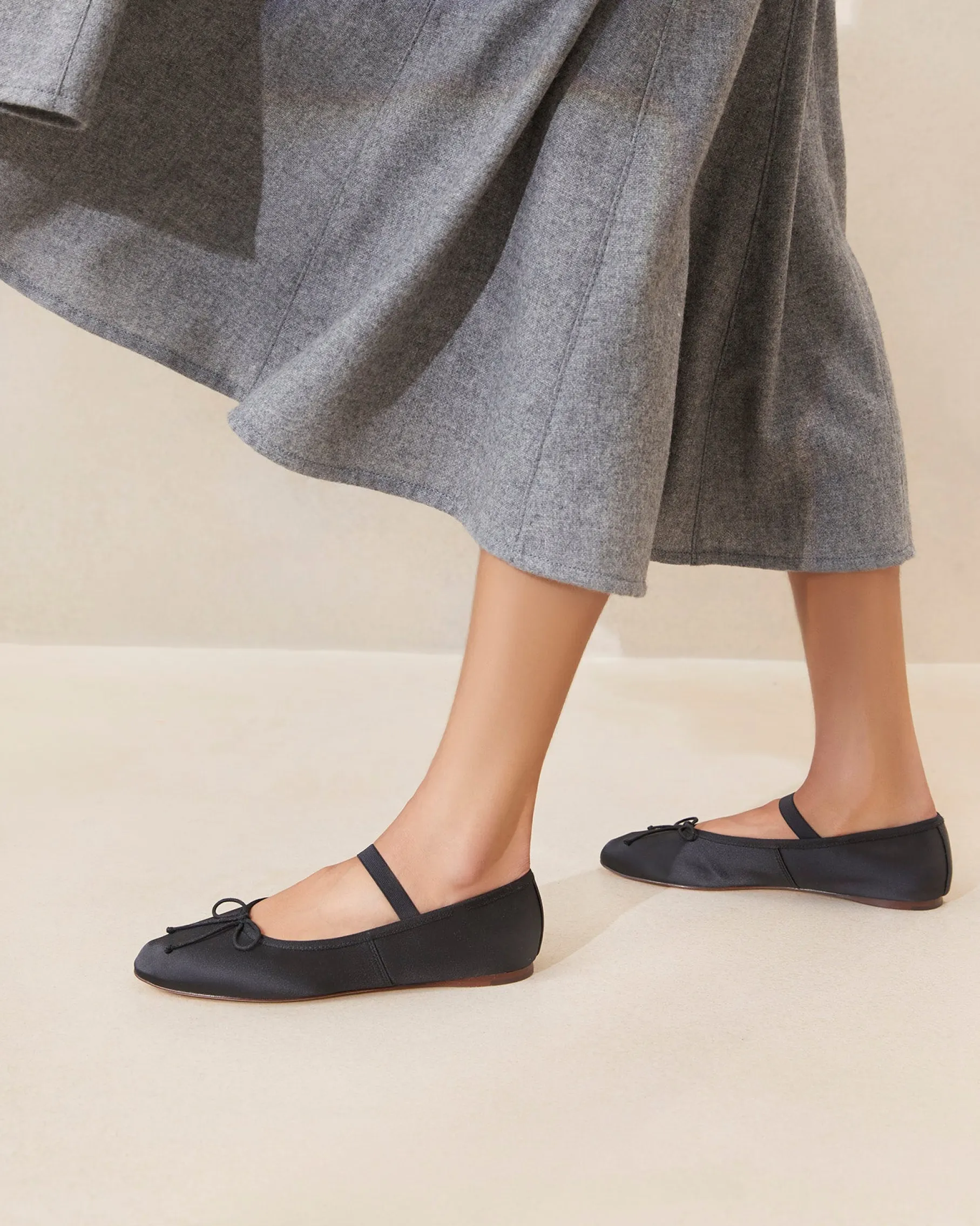 Leonie Black Crochet Ballet Flat