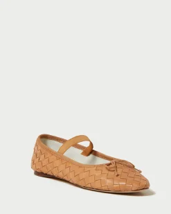 Leonie Black Leather Ballet Flat