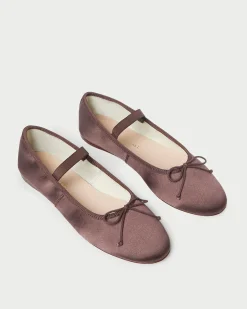 Leonie Chocolate Leather Ballet Flat