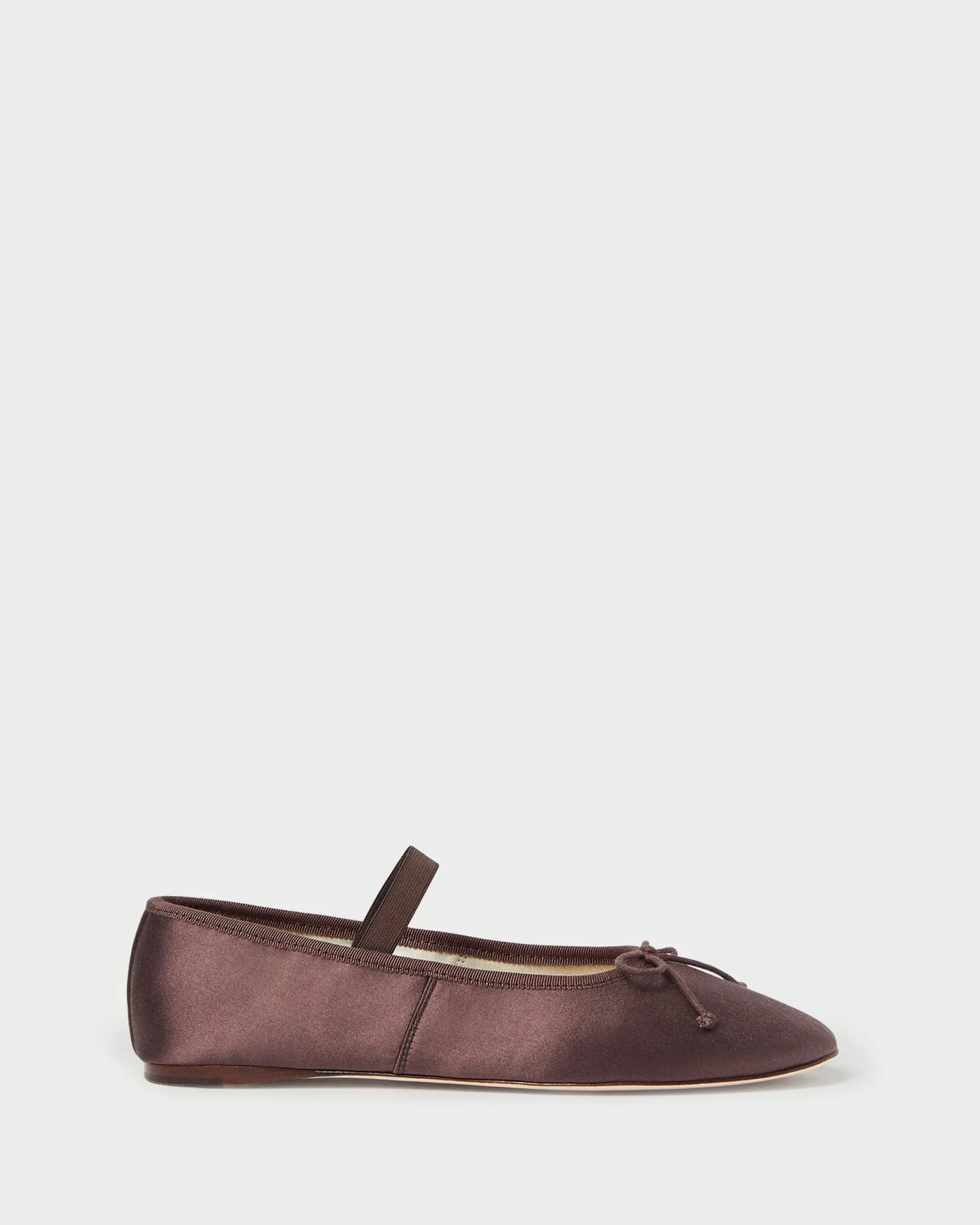 Leonie Chocolate Satin Ballet Flat