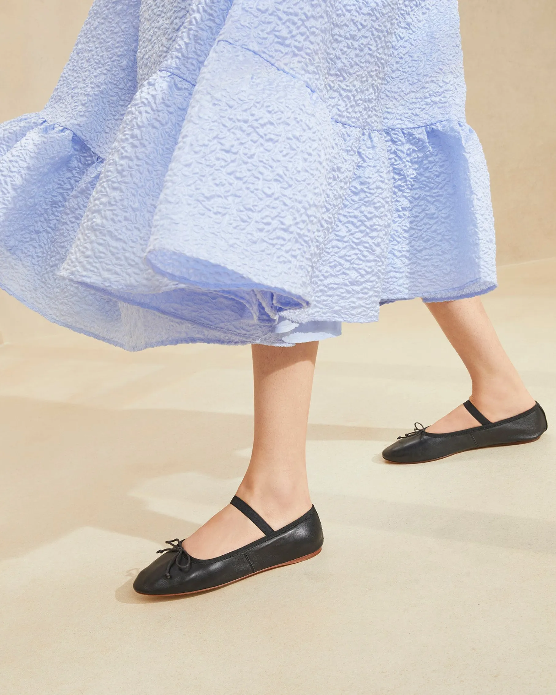 Leonie Chocolate Satin Ballet Flat
