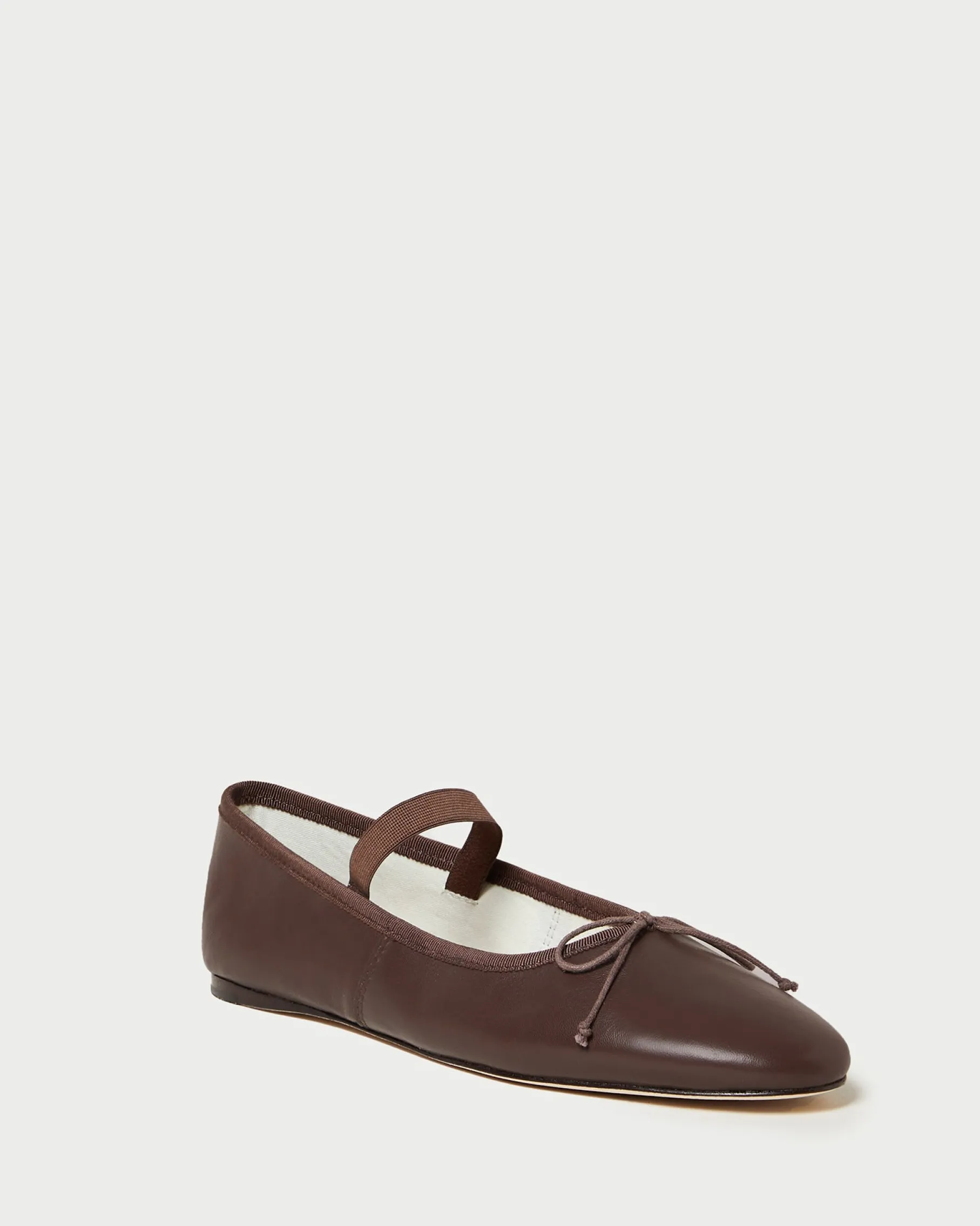 Leonie Chocolate Satin Ballet Flat
