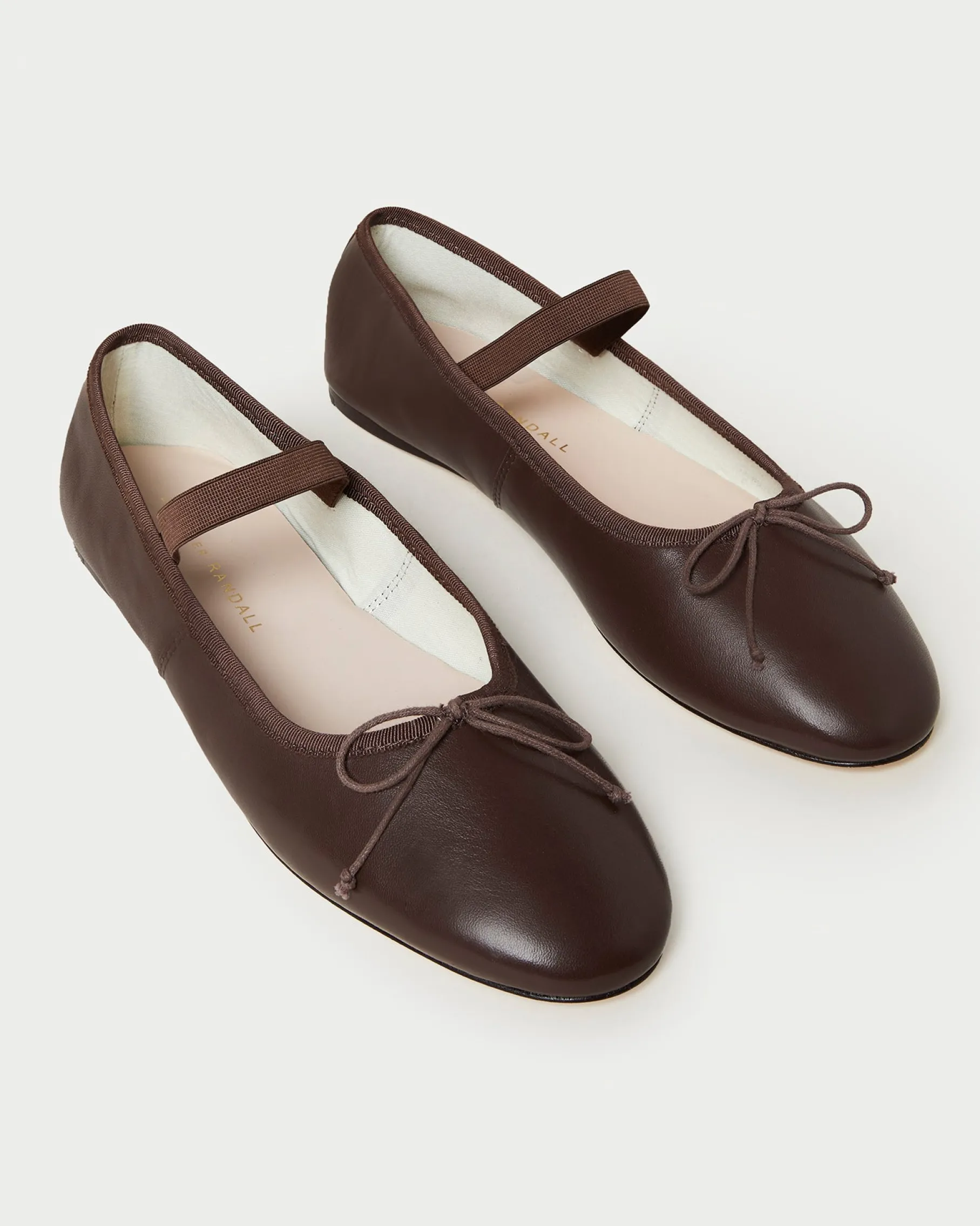 Leonie Chocolate Satin Ballet Flat