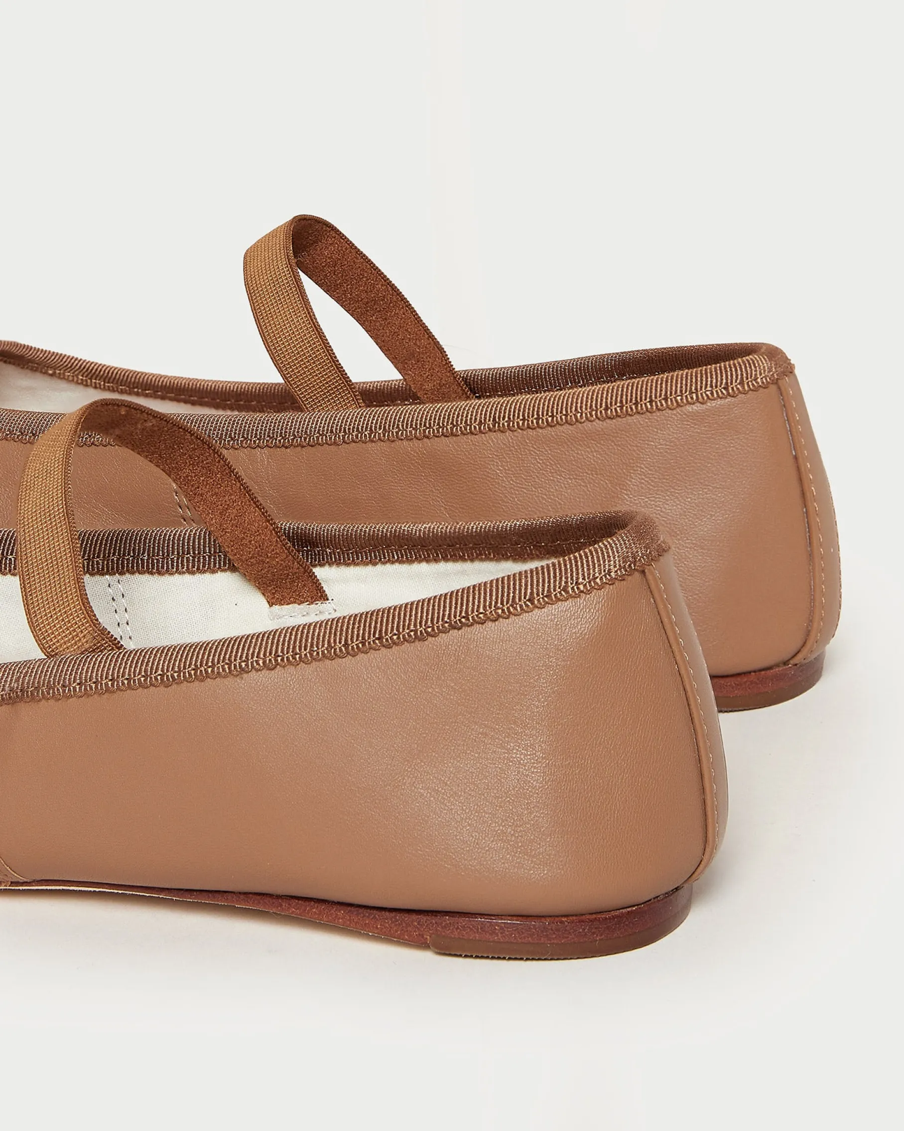 Leonie Chocolate Satin Ballet Flat