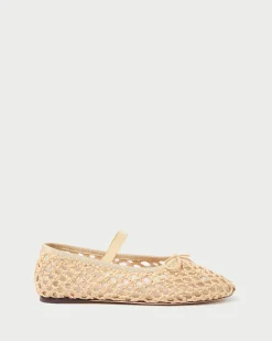 Leonie Natural Crochet Ballet Flat