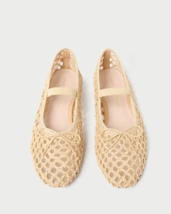 Leonie Natural Crochet Ballet Flat