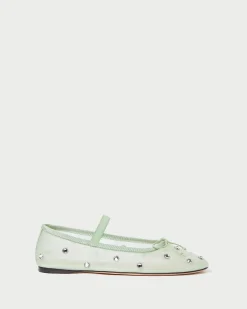 Leonie Seafoam/Crystal Ballet Flat