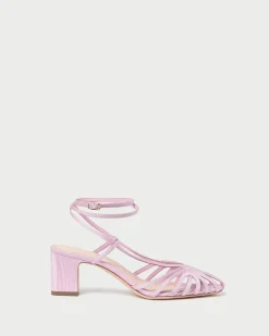 Livvy Gold Leather Heeled Sandal