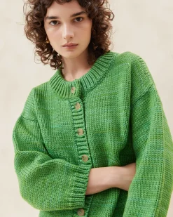 Maddie Blue Mock Neck Cardigan