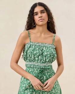 Maggie Blue/Cream Cinched Camisole