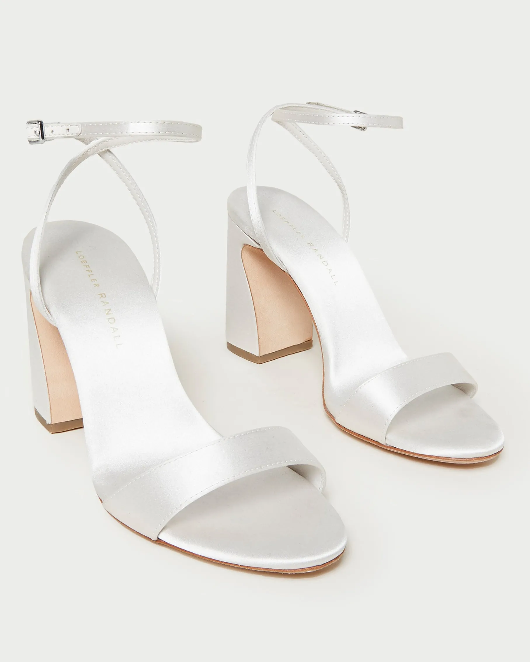 Malia Champagne Curved-Heel Sandal