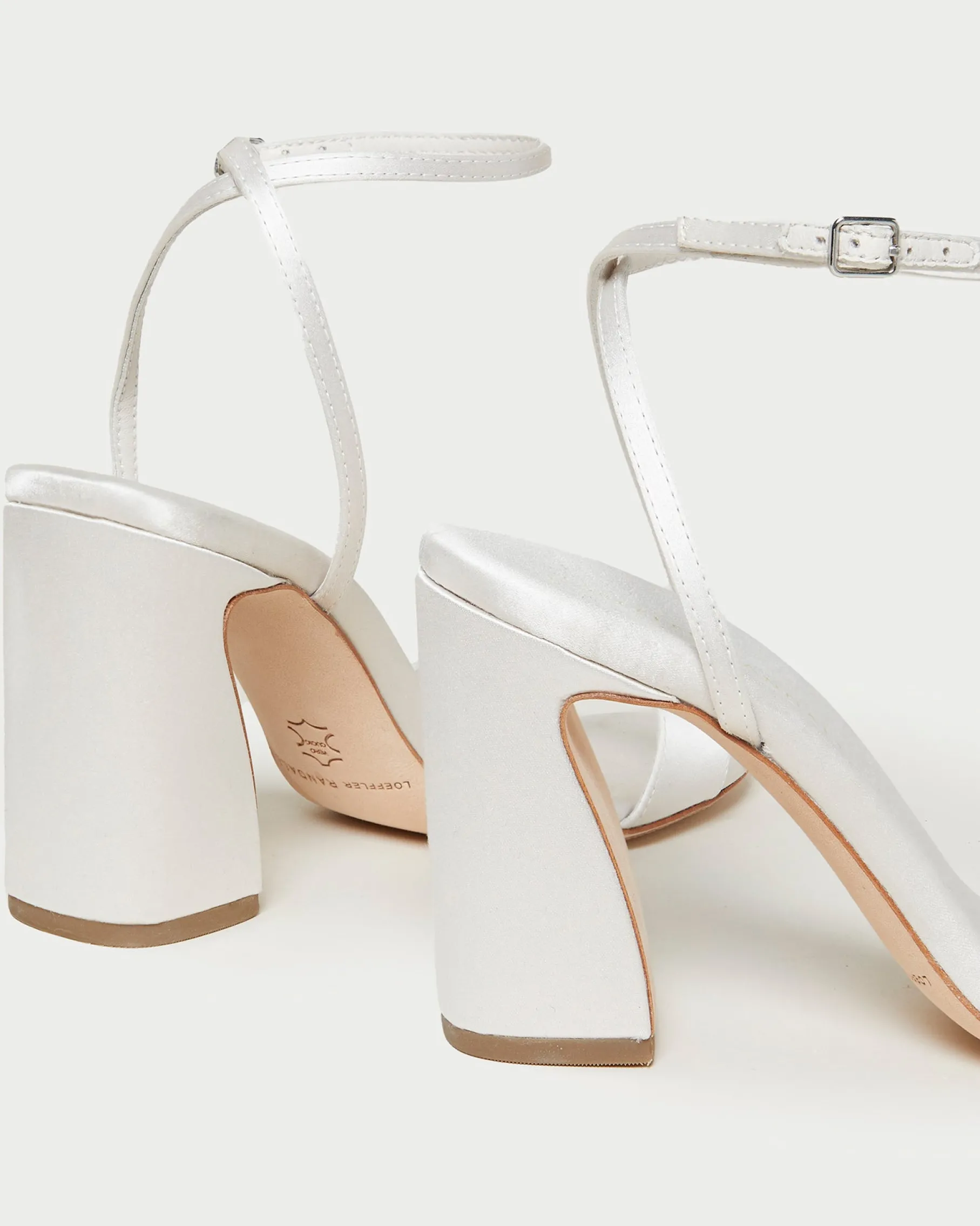 Malia Champagne Curved-Heel Sandal