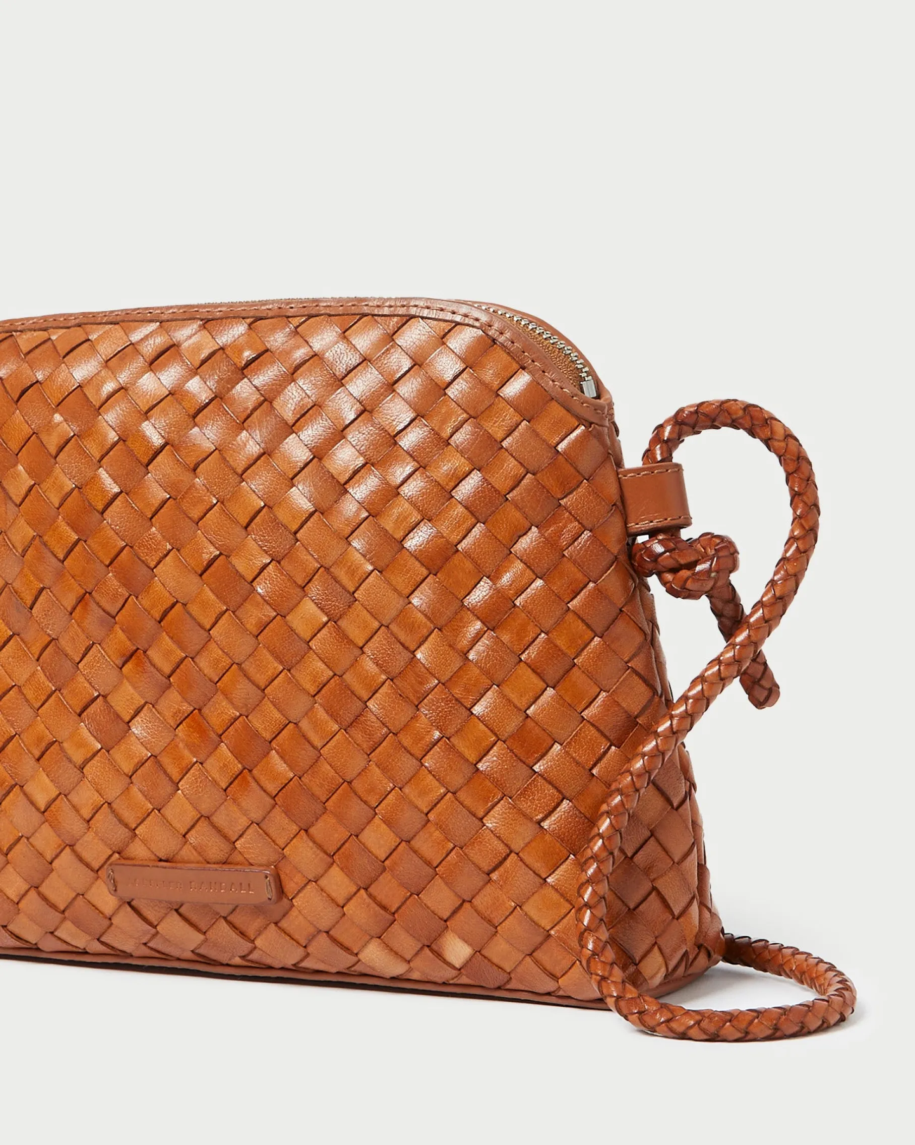 Mallory Timber Brown Woven Crossbody
