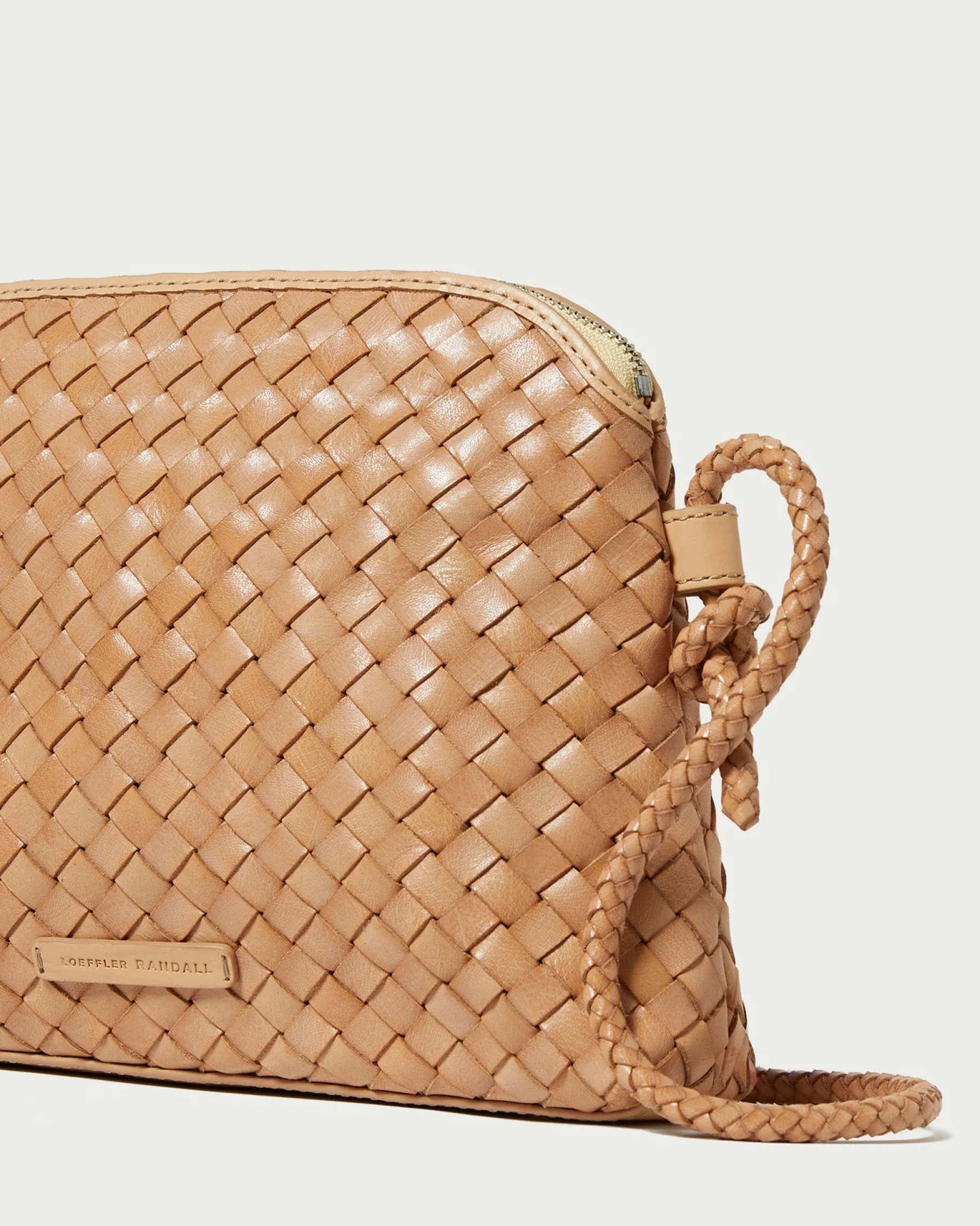 Mallory Timber Brown Woven Crossbody