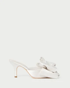 Margot Chocolate Moiré Bow Mule