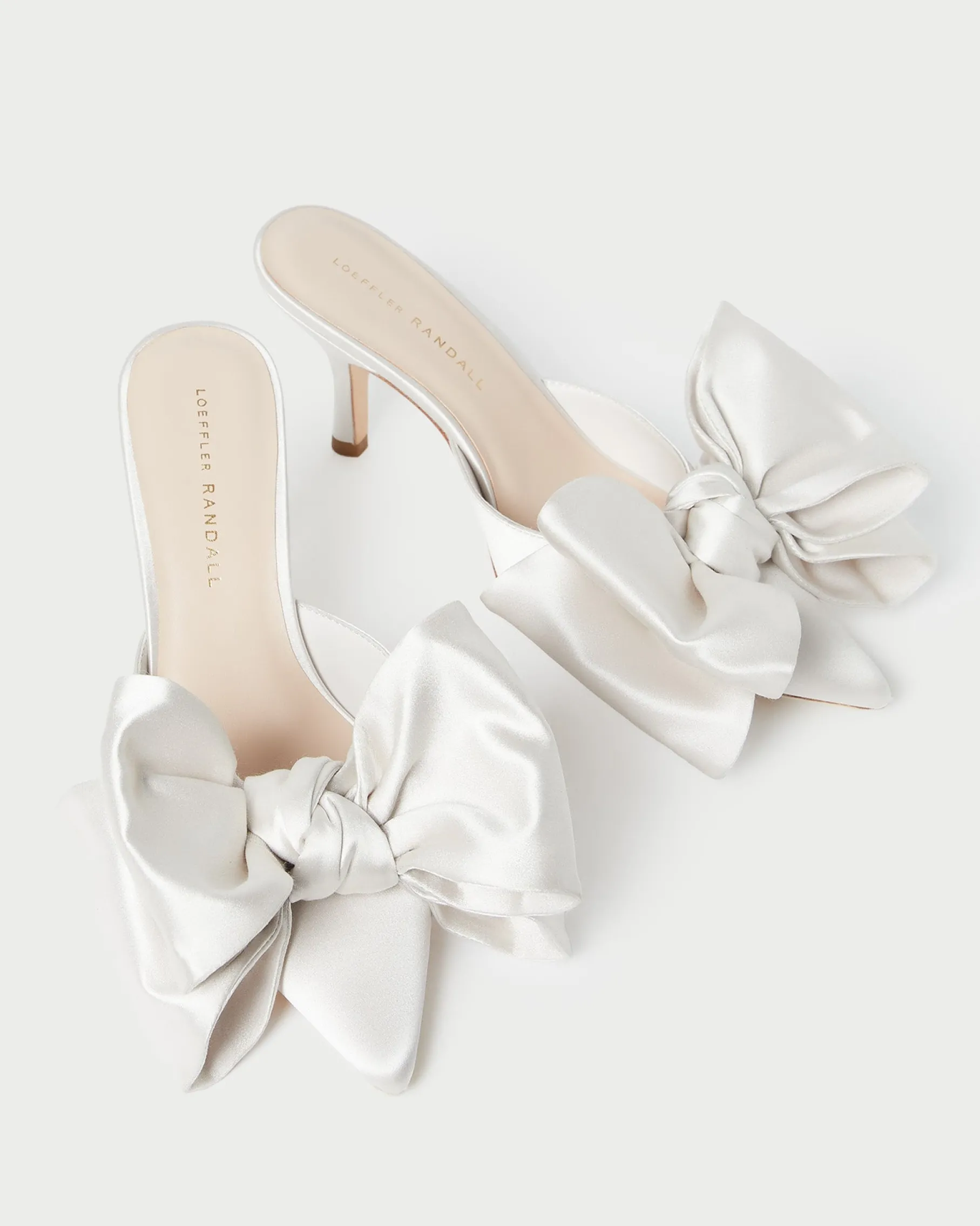 Margot Cream Satin Bow Mule